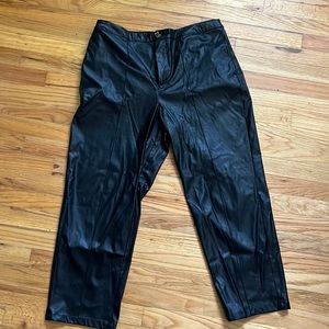Faux leather trouser pants size 14